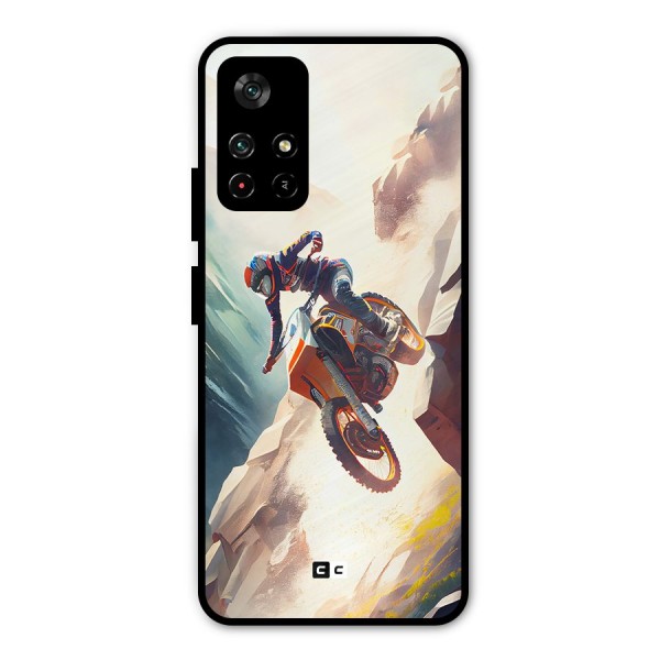 Mountain Biker Metal Back Case for Poco M4 Pro 5G