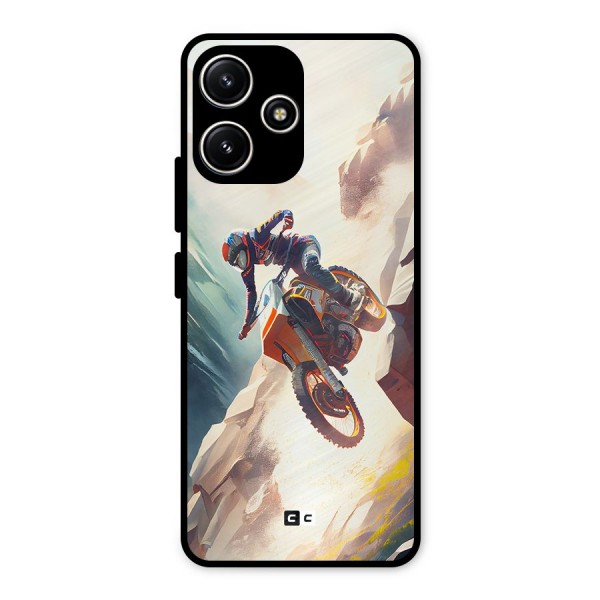 Mountain Biker Metal Back Case for Redmi 12 5G