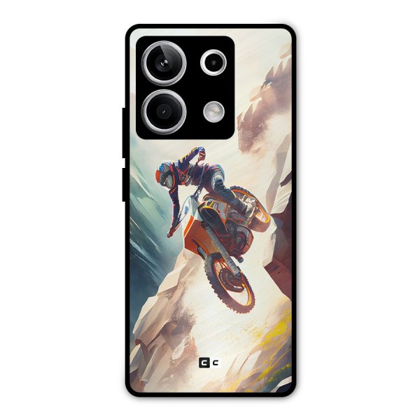 Mountain Biker Metal Back Case for Redmi Note 13 5G