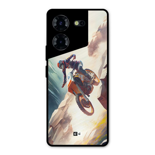 Mountain Biker Metal Back Case for Tecno Pova 5 Pro 5G