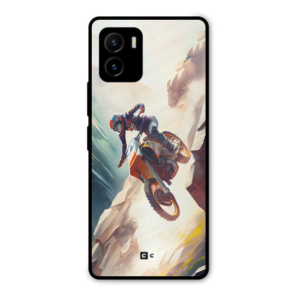 Mountain Biker Metal Back Case for Vivo Y15s