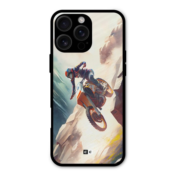 Mountain Biker Metal Back Case for iPhone 16 Pro Max