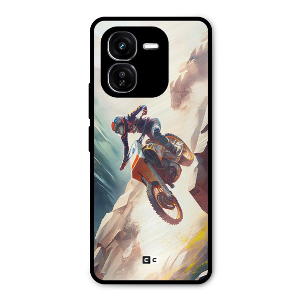 Mountain Biker Metal Back Case for iQOO Z9x