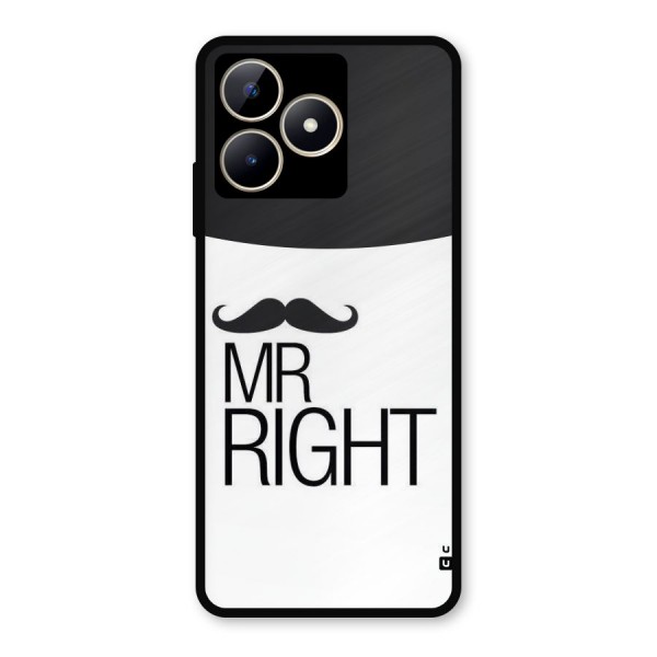 Mr. Right Moustache Metal Back Case for Realme C53
