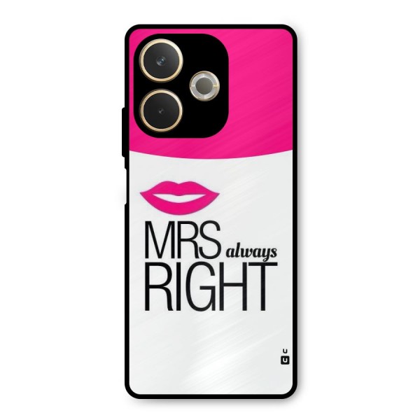 Mrs always right Metal Back Case for Oppo A5 Pro