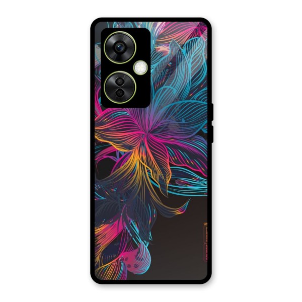 Multi-Colour Flowers Glass Back Case for OnePlus Nord CE 3 Lite