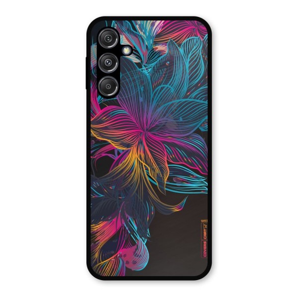 Multi-Colour Flowers Metal Back Case for Galaxy M34 5G