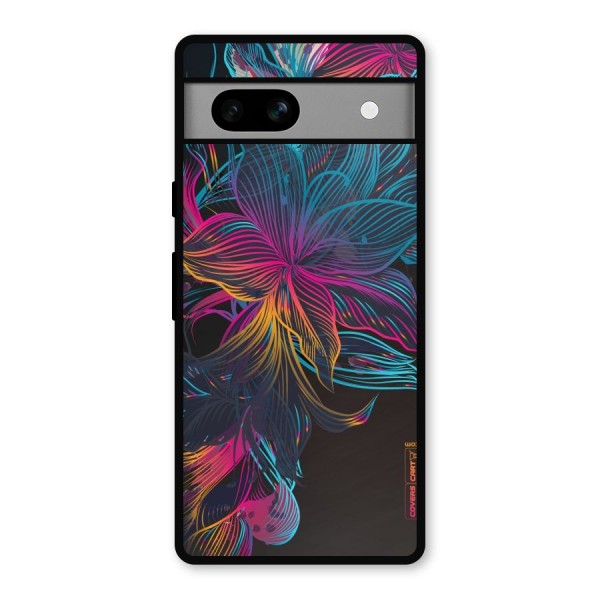 Multi-Colour Flowers Metal Back Case for Google Pixel 7a