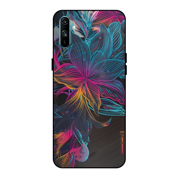 Multi-Colour Flowers Metal Back Case for Realme C3