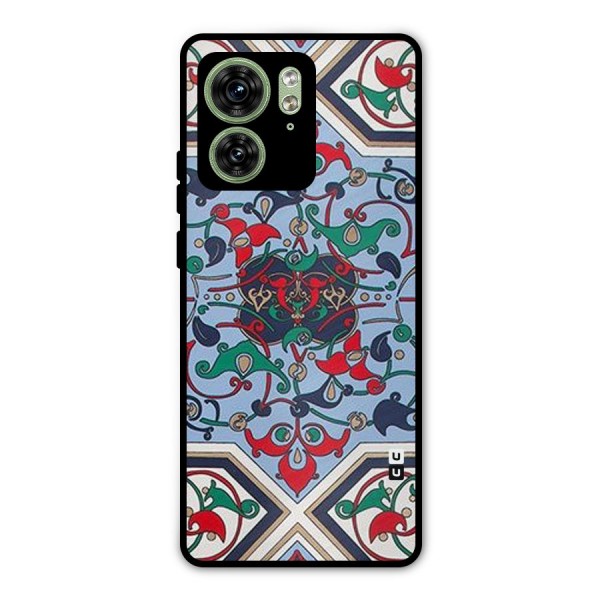 Multi Block Pattern Metal Back Case for Motorola Edge 40 5G