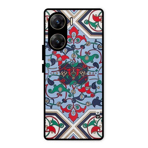 Multi Block Pattern Metal Back Case for Vivo V29e
