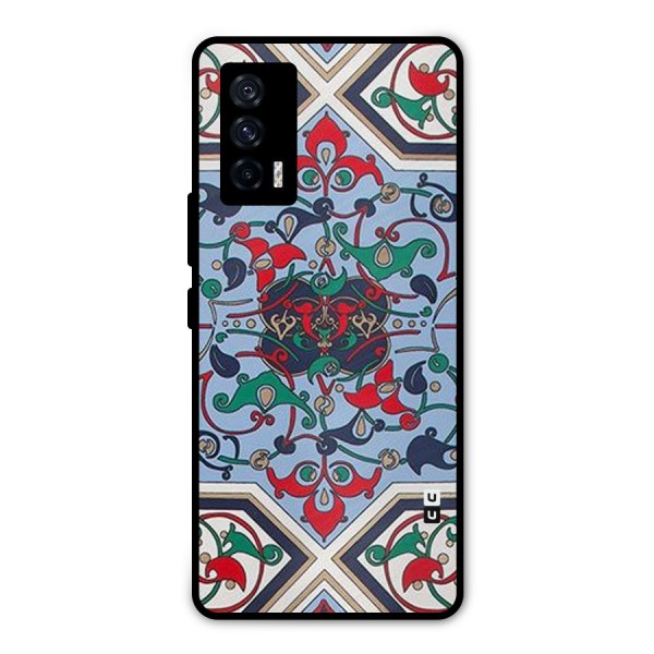 Multi Block Pattern Metal Back Case for iQOO 7 5G
