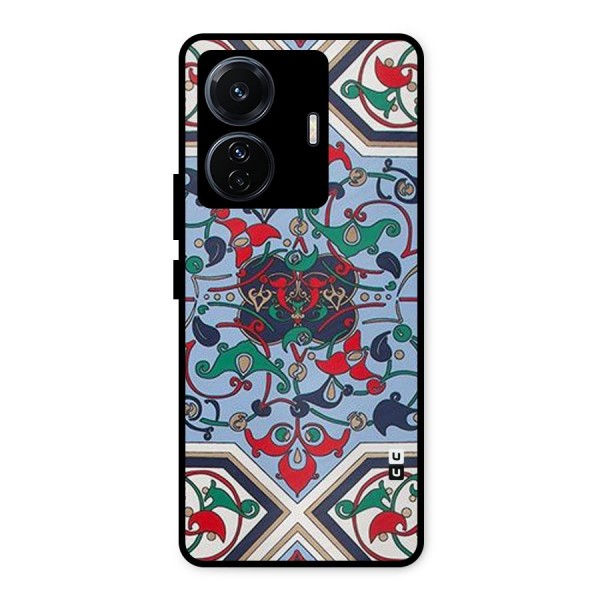 Multi Block Pattern Metal Back Case for iQOO Z6