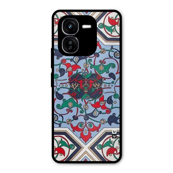 Multi Block Pattern Metal Back Case for iQOO Z9x
