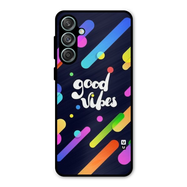Multicolor Good Vibing Metal Back Case for Galaxy M55 5G