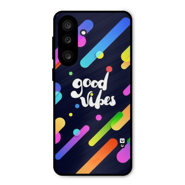 Multicolor Good Vibing Metal Back Case for Galaxy M56