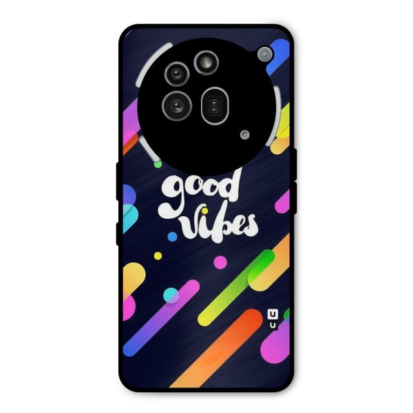 Multicolor Good Vibing Metal Back Case for Nothing Phone 3a Pro