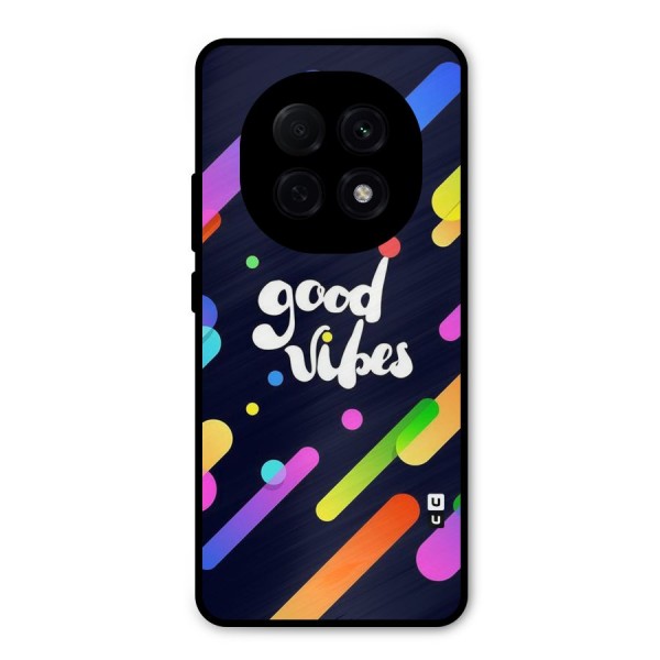 Multicolor Good Vibing Metal Back Case for Oppo F29 Pro