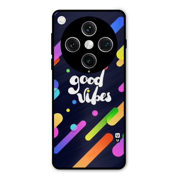 Multicolor Good Vibing Metal Back Case for Oppo Find X8 Pro