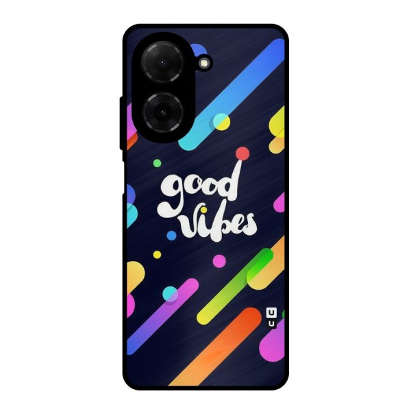 Multicolor Good Vibing Metal Back Case for Poco C71