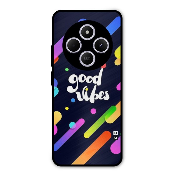 Multicolor Good Vibing Metal Back Case for Poco C75 5G