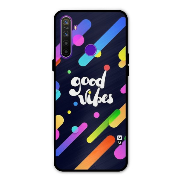 Multicolor Good Vibing Metal Back Case for Realme Narzo 10