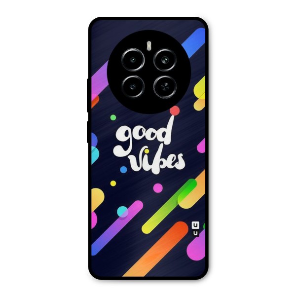 Multicolor Good Vibing Metal Back Case for Realme P1
