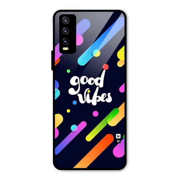 Multicolor Good Vibing Metal Back Case for Vivo Y20i