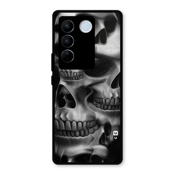 Multiple Skulls Metal Back Case for Vivo V27 Pro