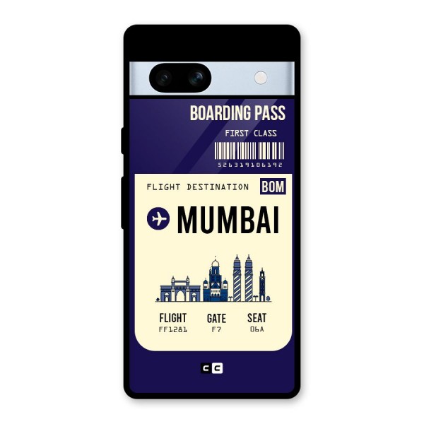 Mumbai Boarding Pass Glass Back Case for Google Pixel 7a