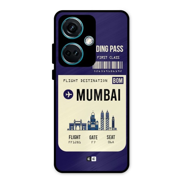 Mumbai Boarding Pass Metal Back Case for OnePlus Nord CE 3 5G