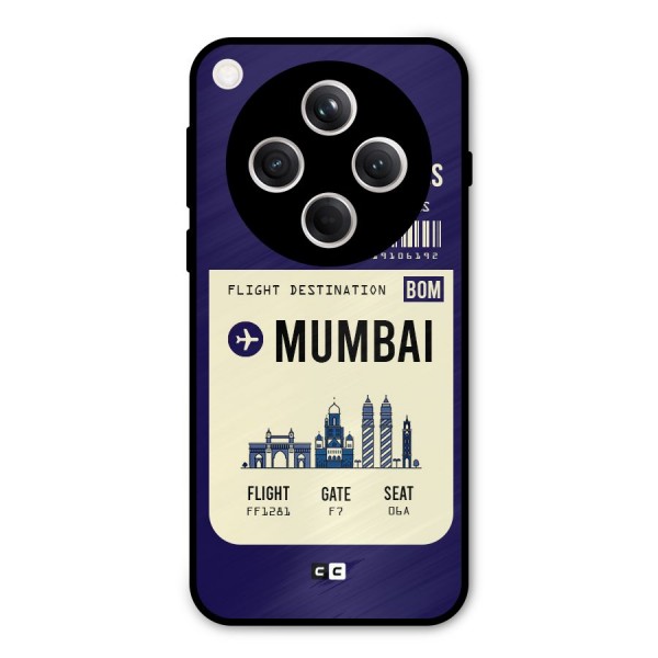 Mumbai Boarding Pass Metal Back Case for Oppo Find X8