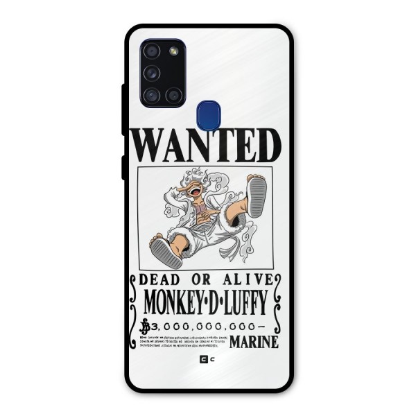 Munkey D Luffy Wanted  Metal Back Case for Galaxy A21s