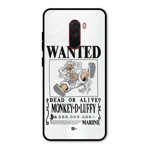 Munkey D Luffy Wanted  Metal Back Case for Poco F1
