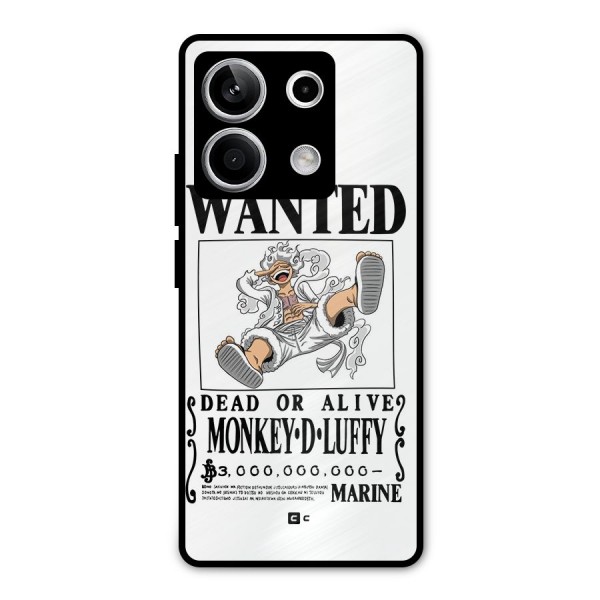 Munkey D Luffy Wanted  Metal Back Case for Redmi Note 13 5G