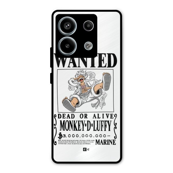 Munkey D Luffy Wanted  Metal Back Case for Redmi Note 13 Pro 5G