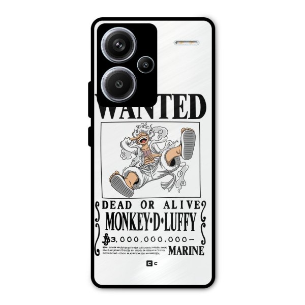Munkey D Luffy Wanted  Metal Back Case for Redmi Note 13 Pro Plus