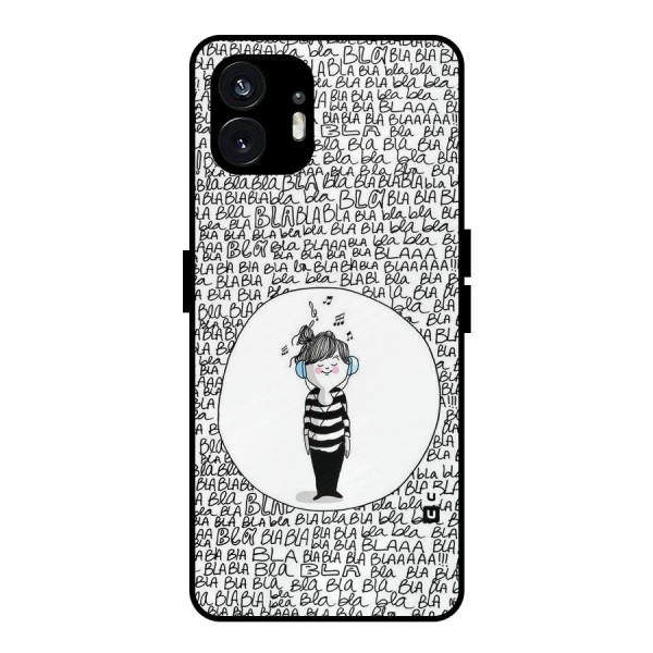 Music And Bla Bla Metal Back Case for Nothing Phone 2