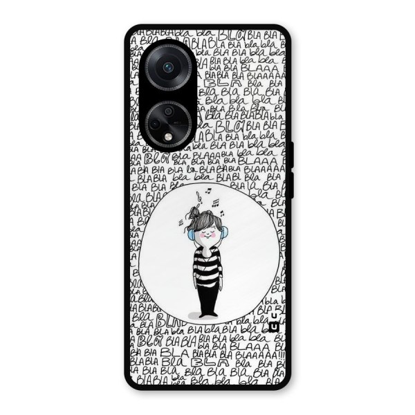 Music And Bla Bla Metal Back Case for Oppo F23