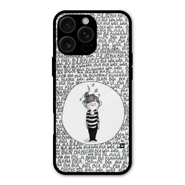 Music And Bla Bla Metal Back Case for iPhone 16 Pro Max