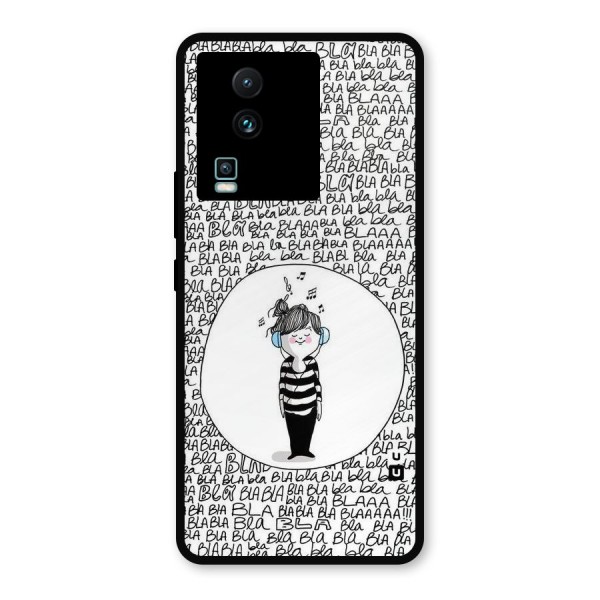 Music And Bla Bla Metal Back Case for iQOO Neo 7