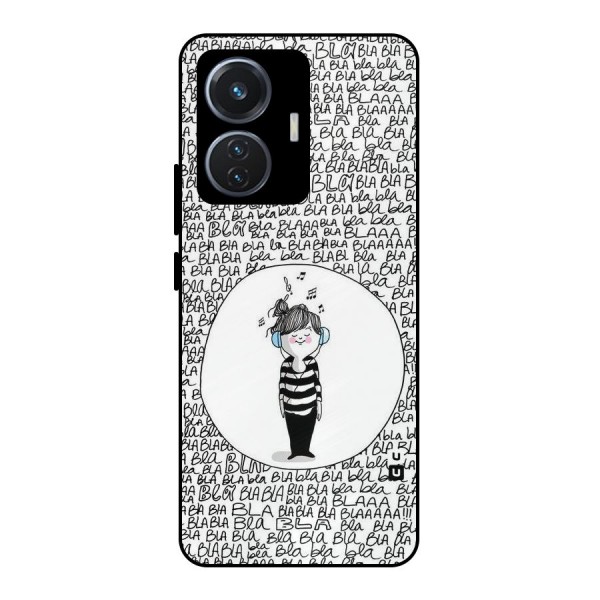 Music And Bla Bla Metal Back Case for iQOO Z6 44W