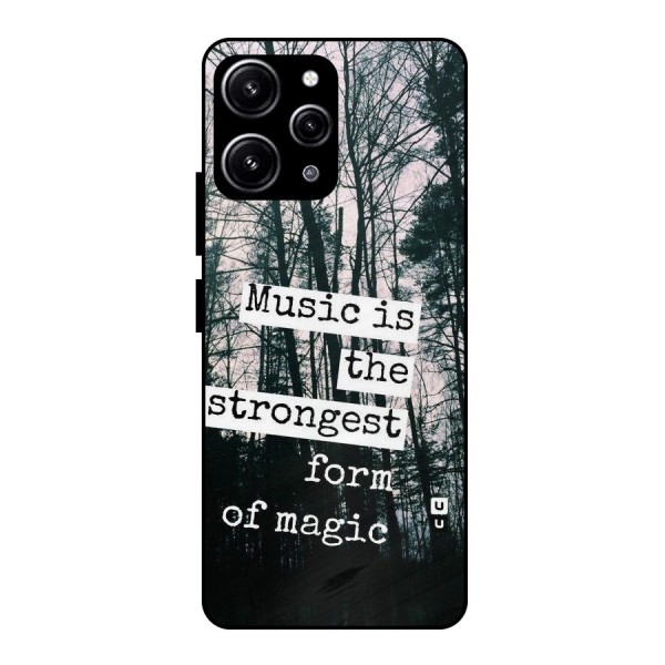 Music Magic Glass Back Case for Redmi 12 4G