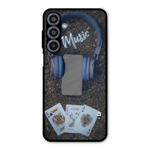 Music Power Cards Metal Back Case for Galaxy M35
