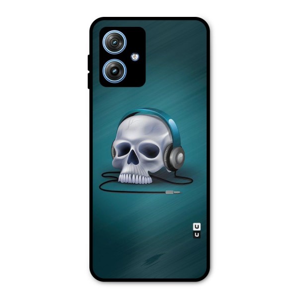 Music Skull Metal Back Case for Moto G54