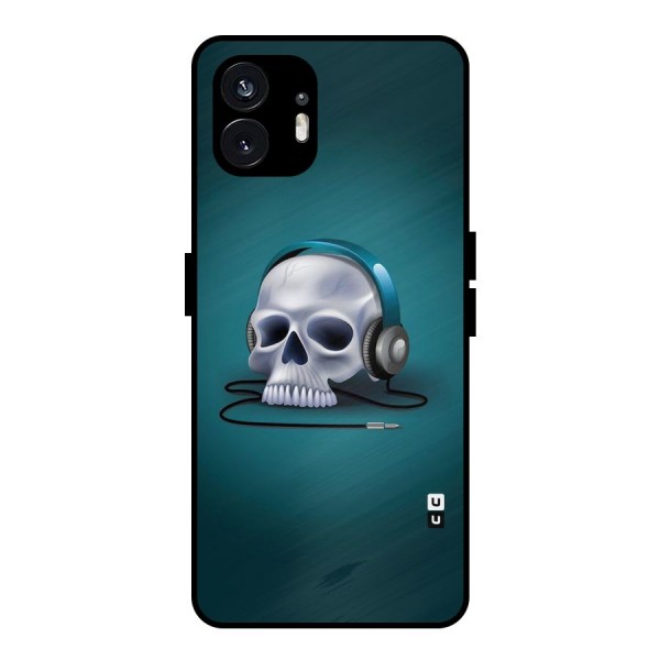 Music Skull Metal Back Case for Nothing Phone 2