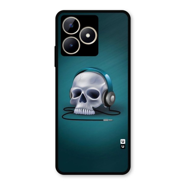Music Skull Metal Back Case for Realme C53