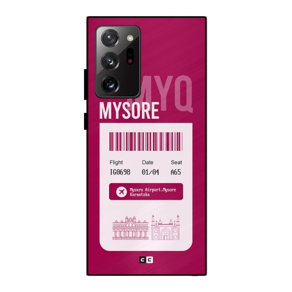 Mysore Boarding Pass Metal Back Case for Galaxy Note 20 Ultra 5G