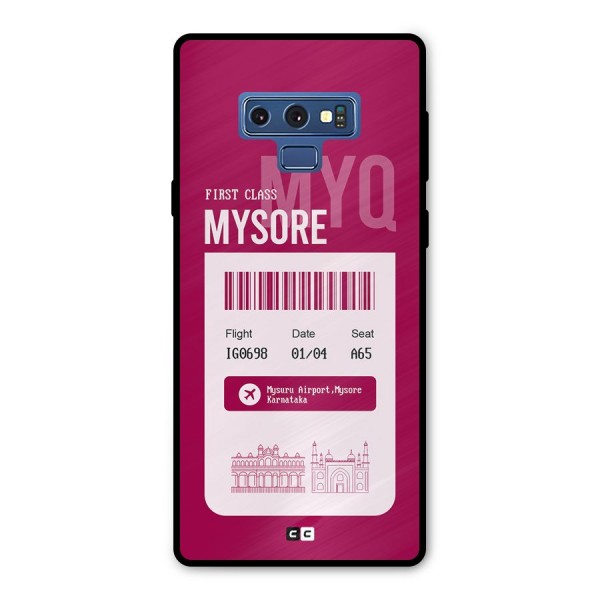 Mysore Boarding Pass Metal Back Case for Galaxy Note 9