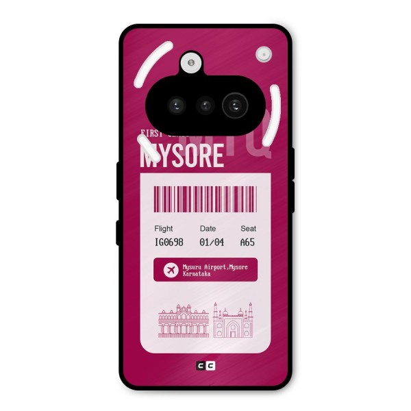 Mysore Boarding Pass Metal Back Case for Nothing Phone 3a